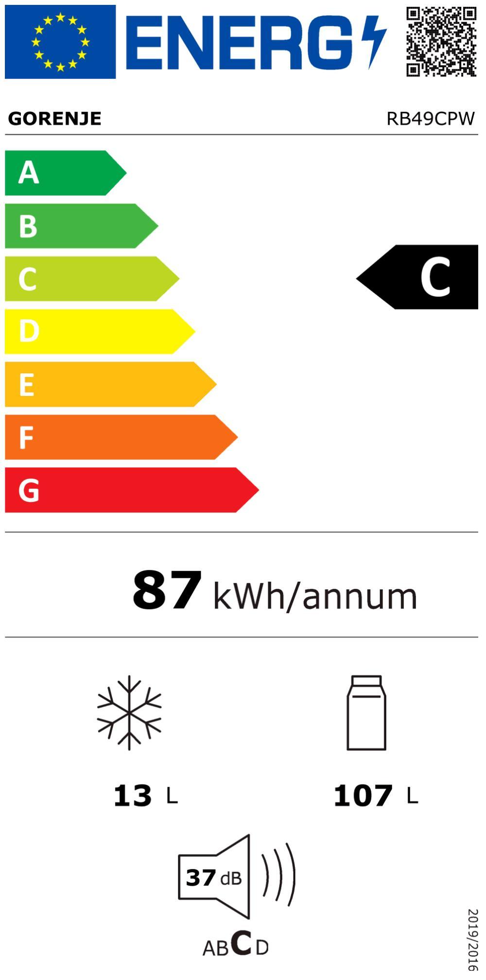 Gorenje RB 49 CPW ws Tischkühlschrank 