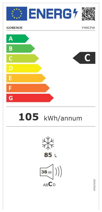 Gorenje F 49 CPW ws Tischgefrierschrank 