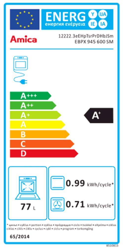 Amica EBPX945600SM sw EB-Backofen 