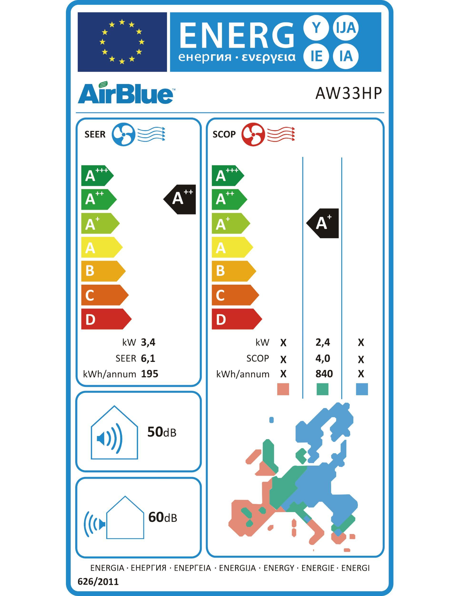 Swegon Airblue Split-Inverter   AW 33 HP 