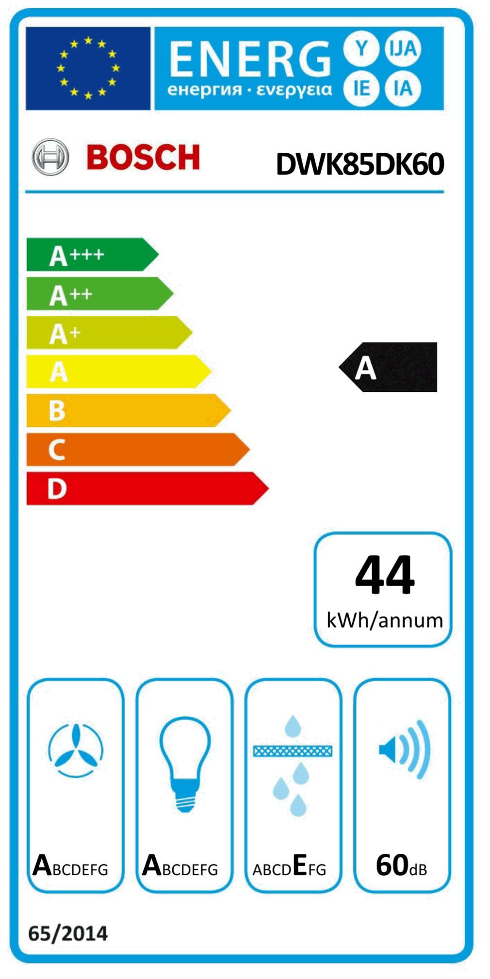 Bosch DWK 85 DK 60 Klarglas sw Wandesse 