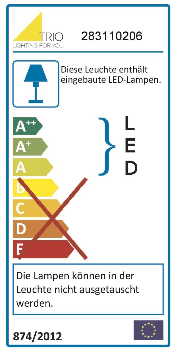 Trio LED-Wandleuchte RAY,2x4W/ 283110206 