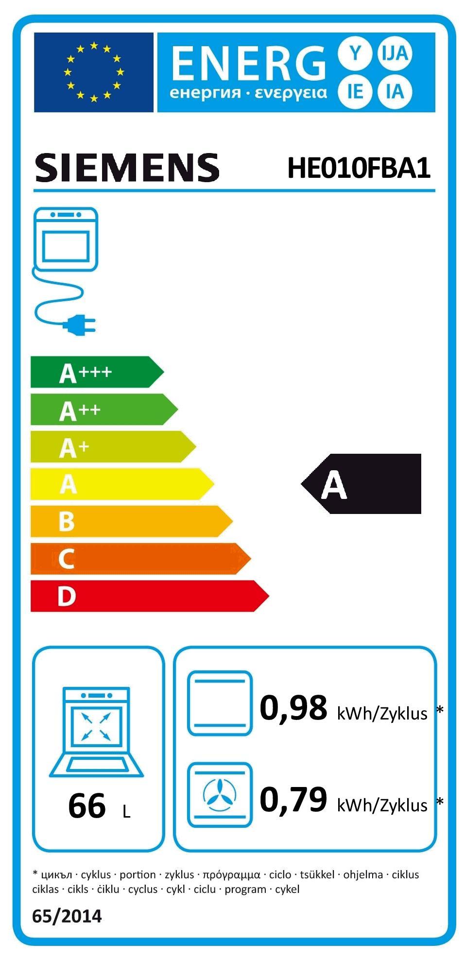Siemens HE010FBA1 sw EB-Herd 