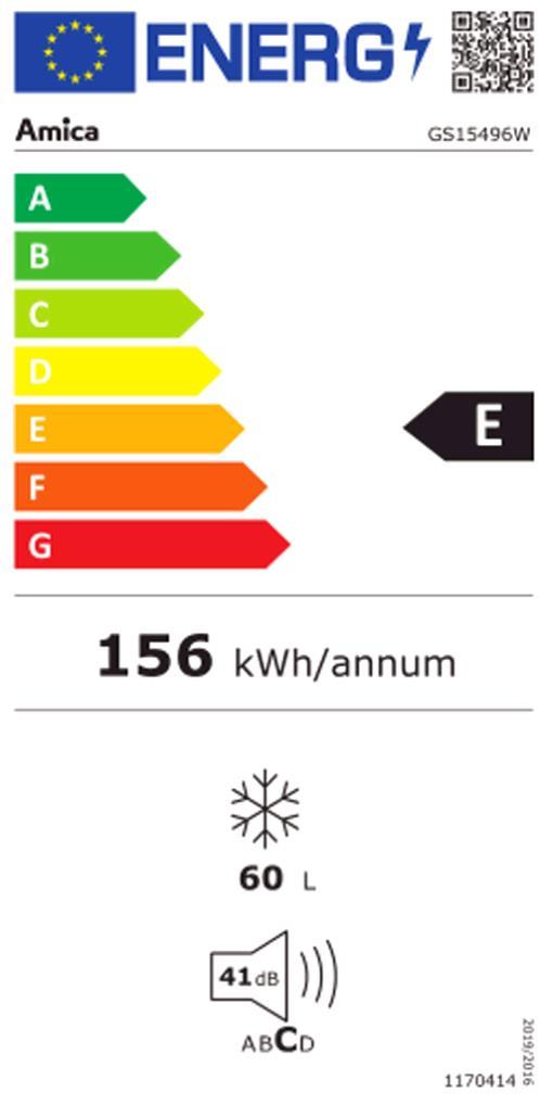 Amica GS 15496 W ws Tischgefrierschrank 