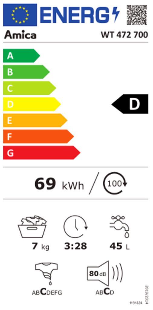 Amica WT 472700 Toplader 