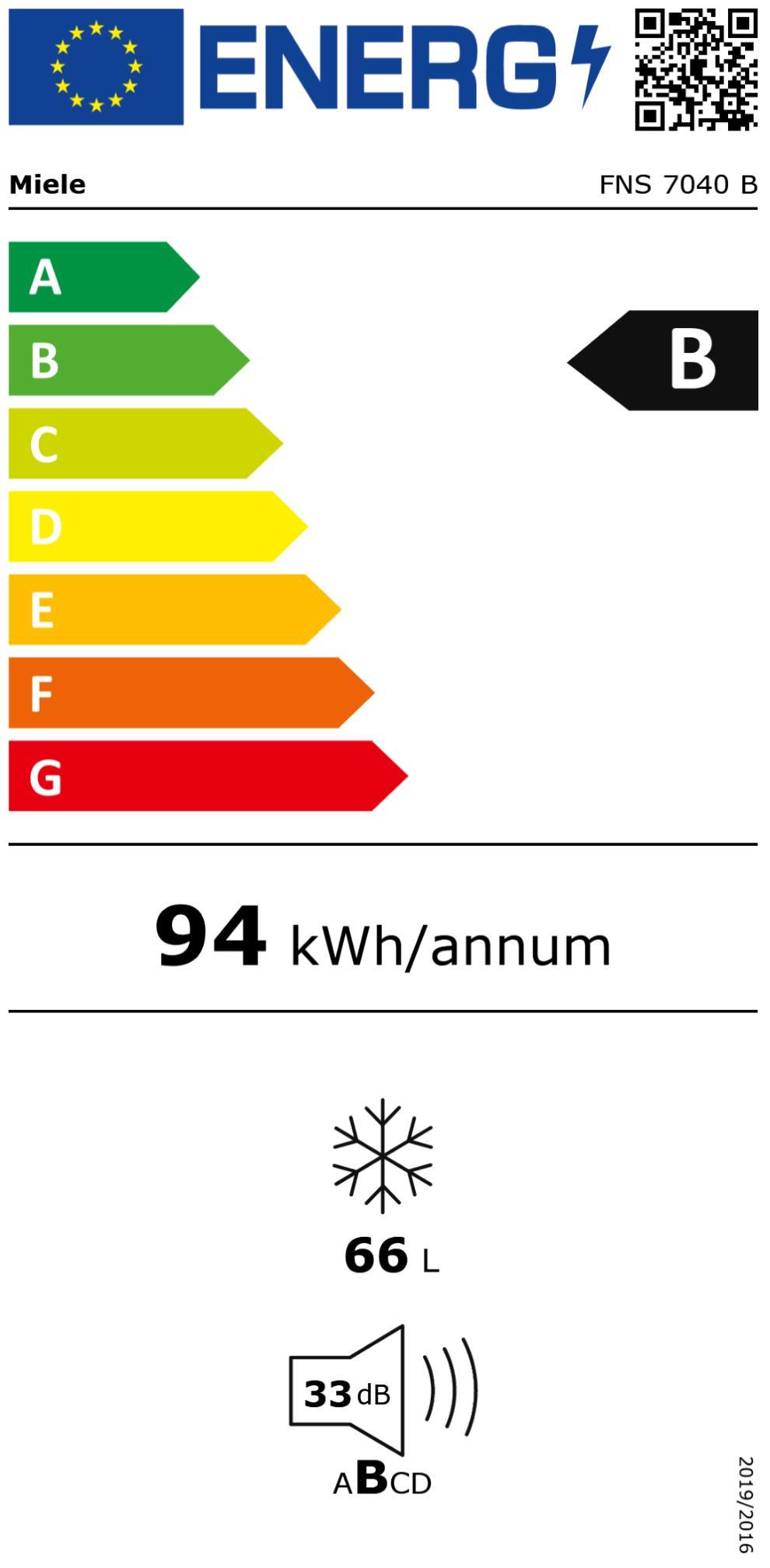 Miele FNS 7040 B EB-Gefrierschrank 