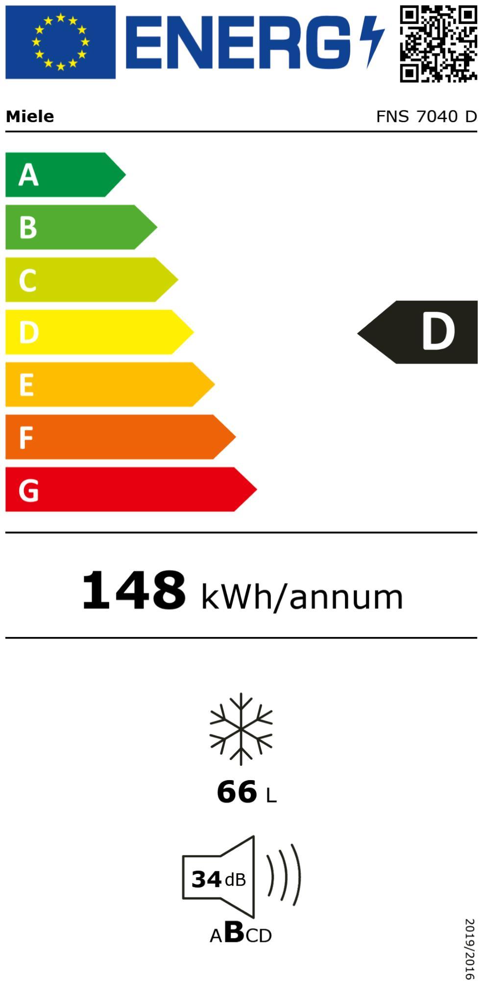 Miele FNS 7040 D EB-Gefrierschrank 
