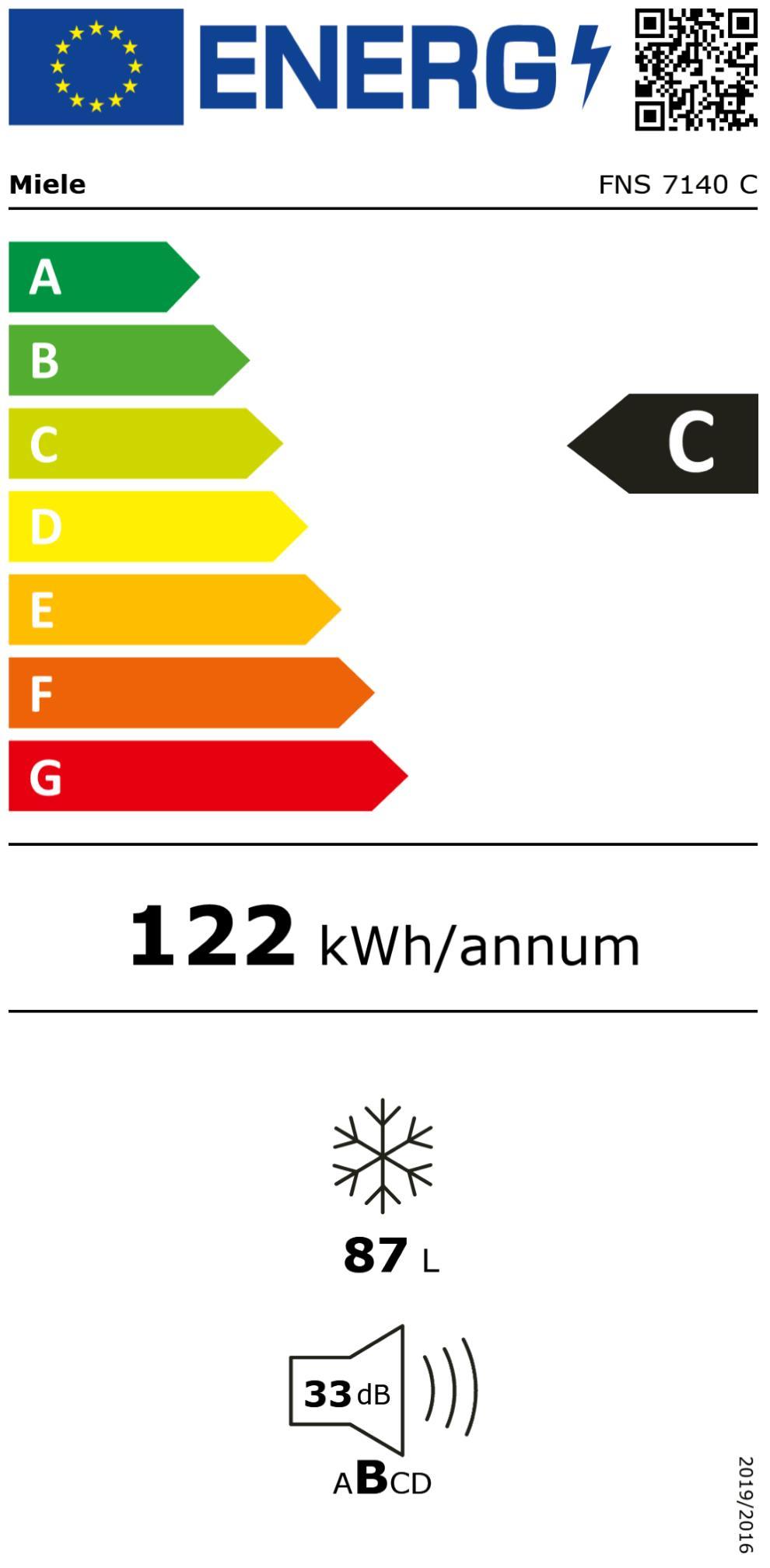 Miele FNS 7140 C EB-Gefrierschrank 