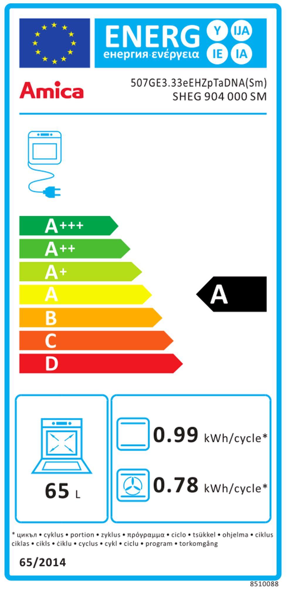 Amica SHEG904000SM matt-sw Kombi-Gasherd 