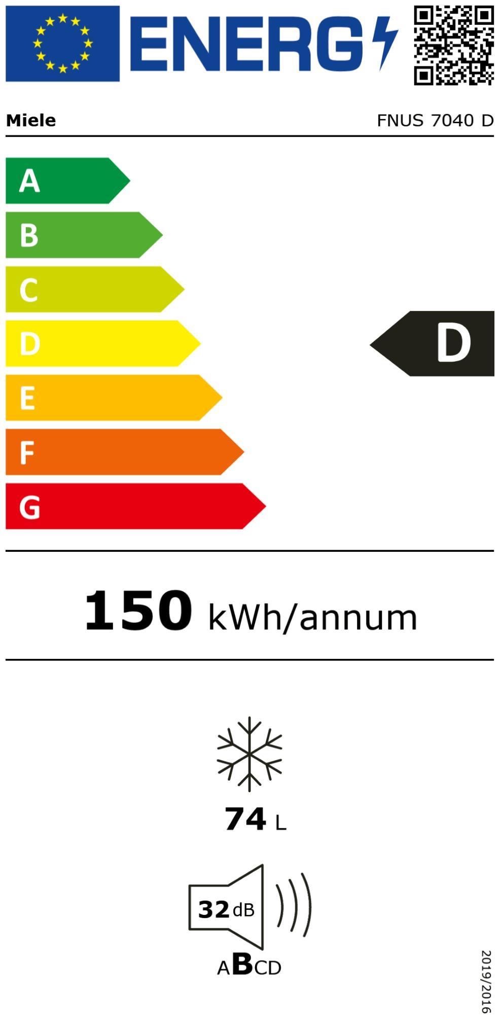 Miele FNUS7040D EB-Gefrierschrank 