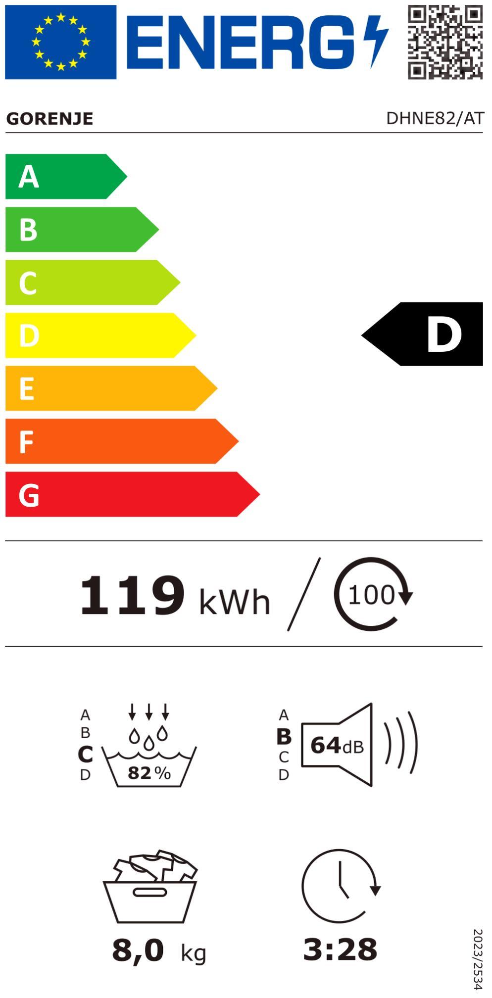 Gorenje DHNE82 Wärmepumpentrockner 