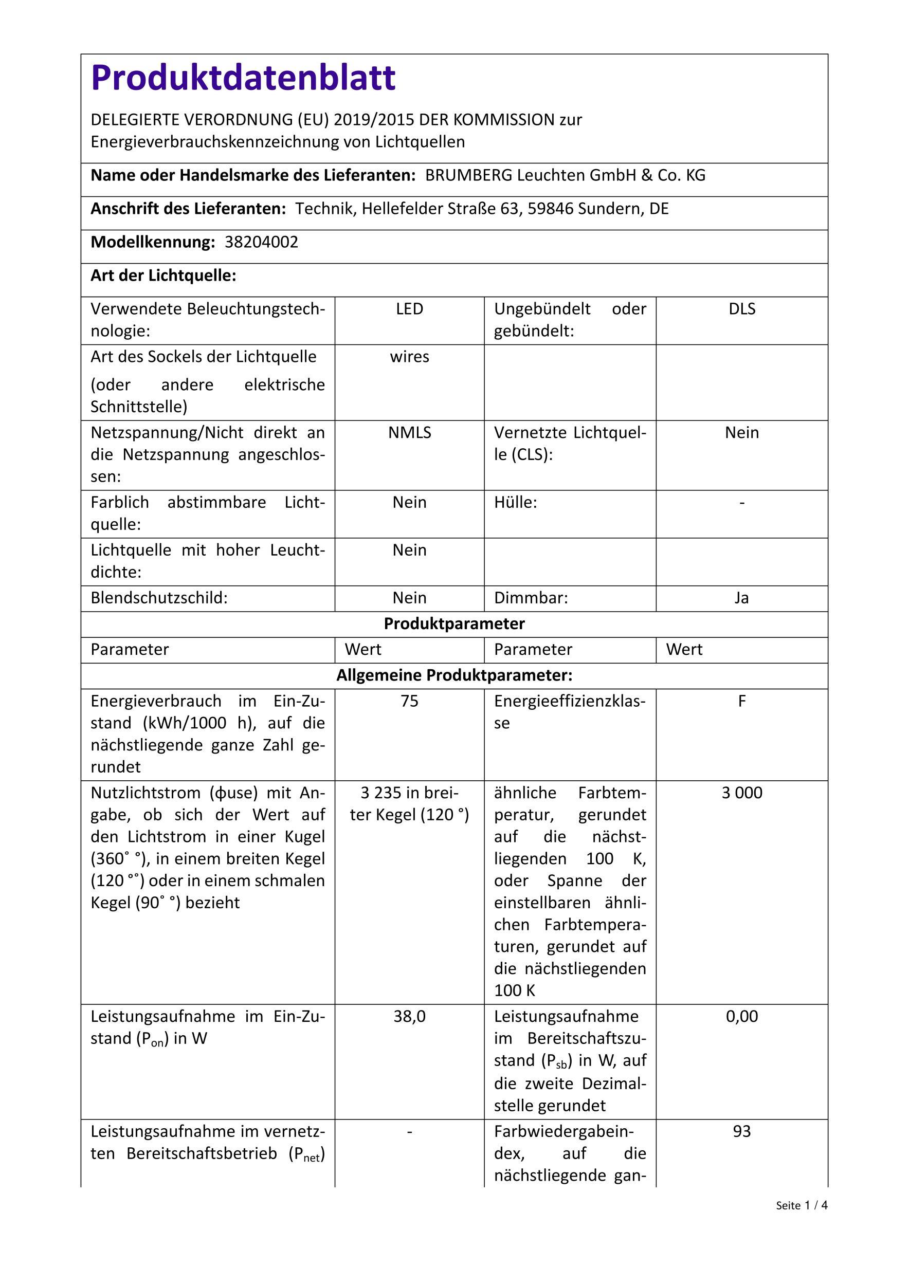 Brumberg LED-Flexplatine, IP00, 38204002 