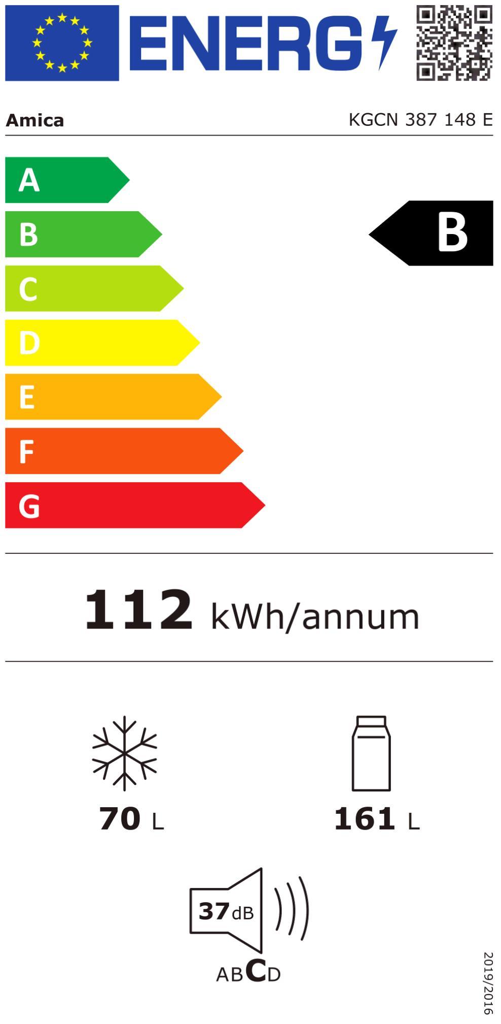 Amica KGCN387148 E ed Kühl-/Gefrierkombi 