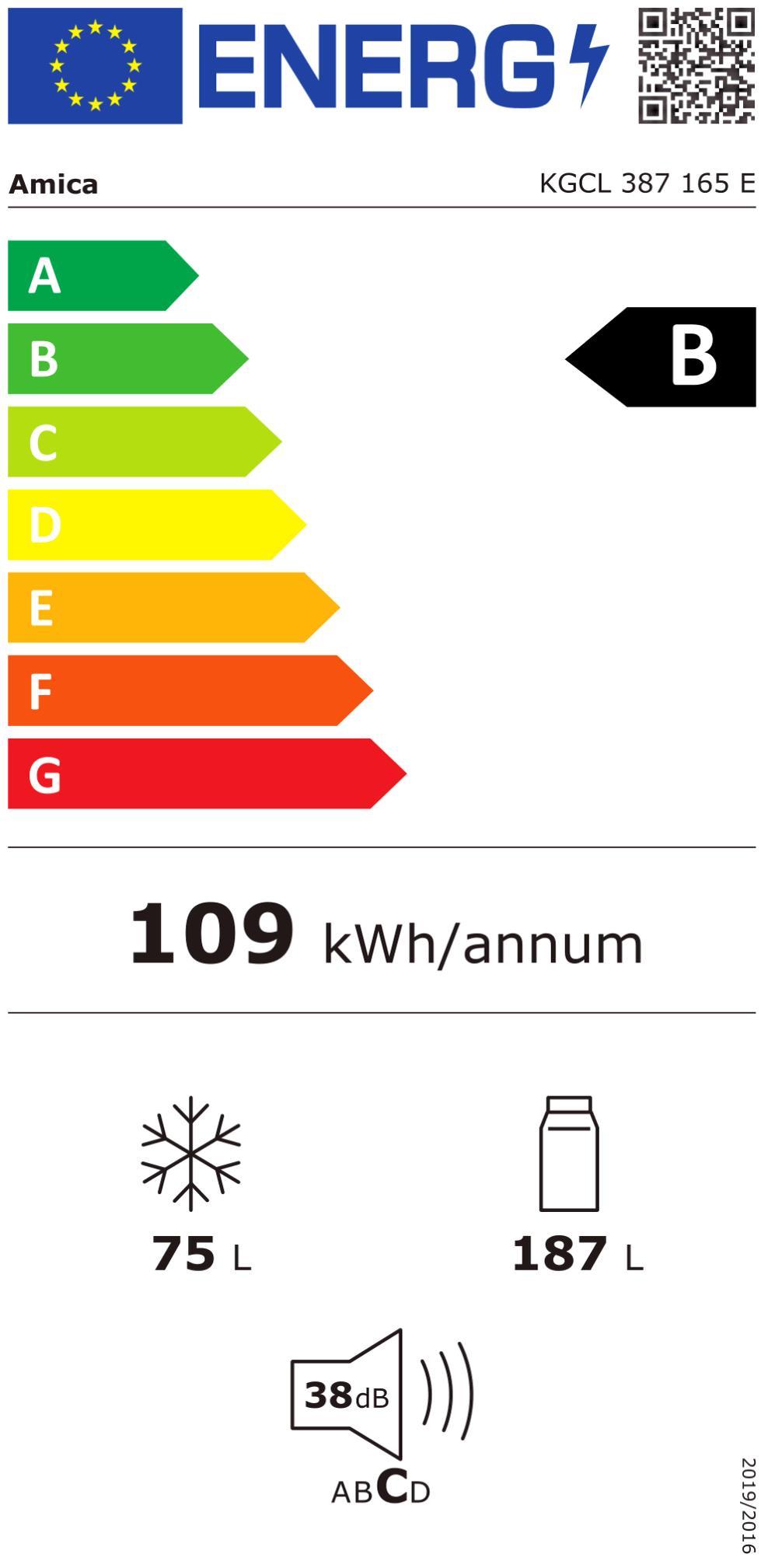 Amica KGCL387165 E ed Kühl-/Gefrierkombi 