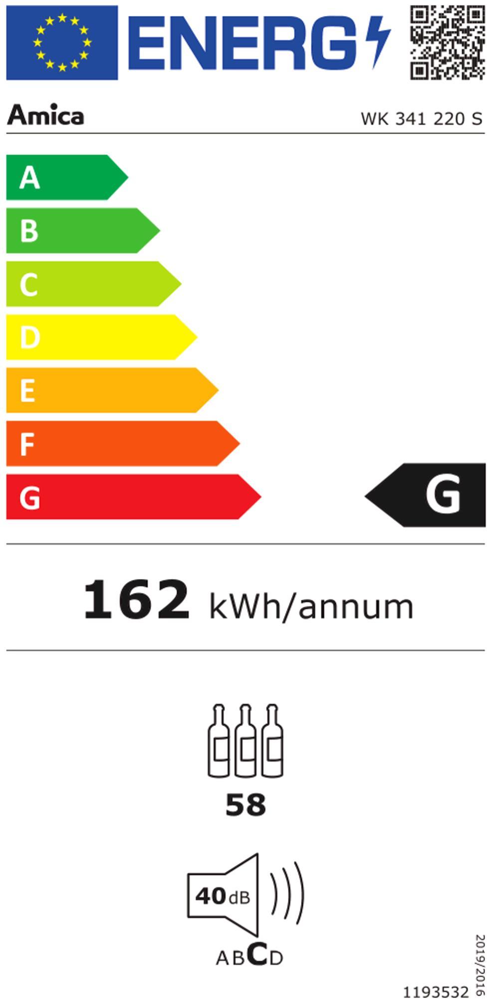 Amica WK 341220S EB-Weintemperierschrank 