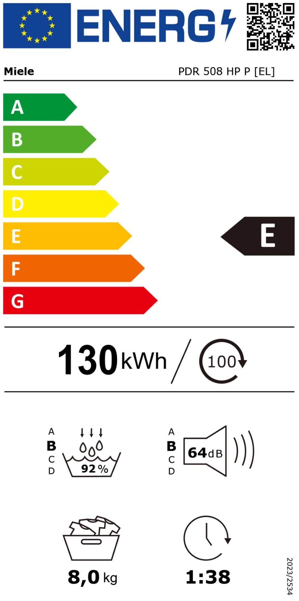 Miele PDR 508 HP P ws Gewerbetrockner 