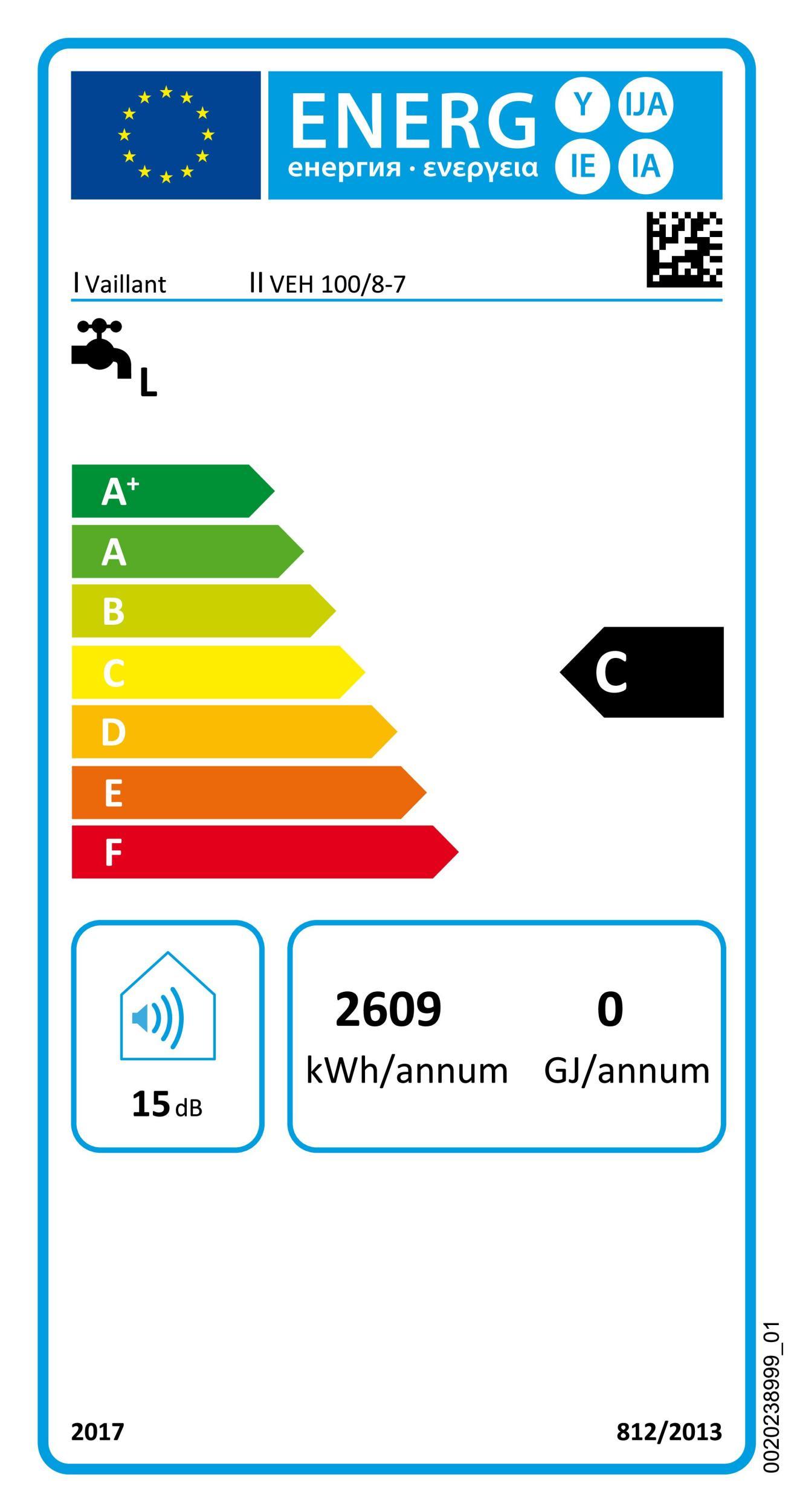 Vaillant 0010019876  VEH 100/8 exclusive 