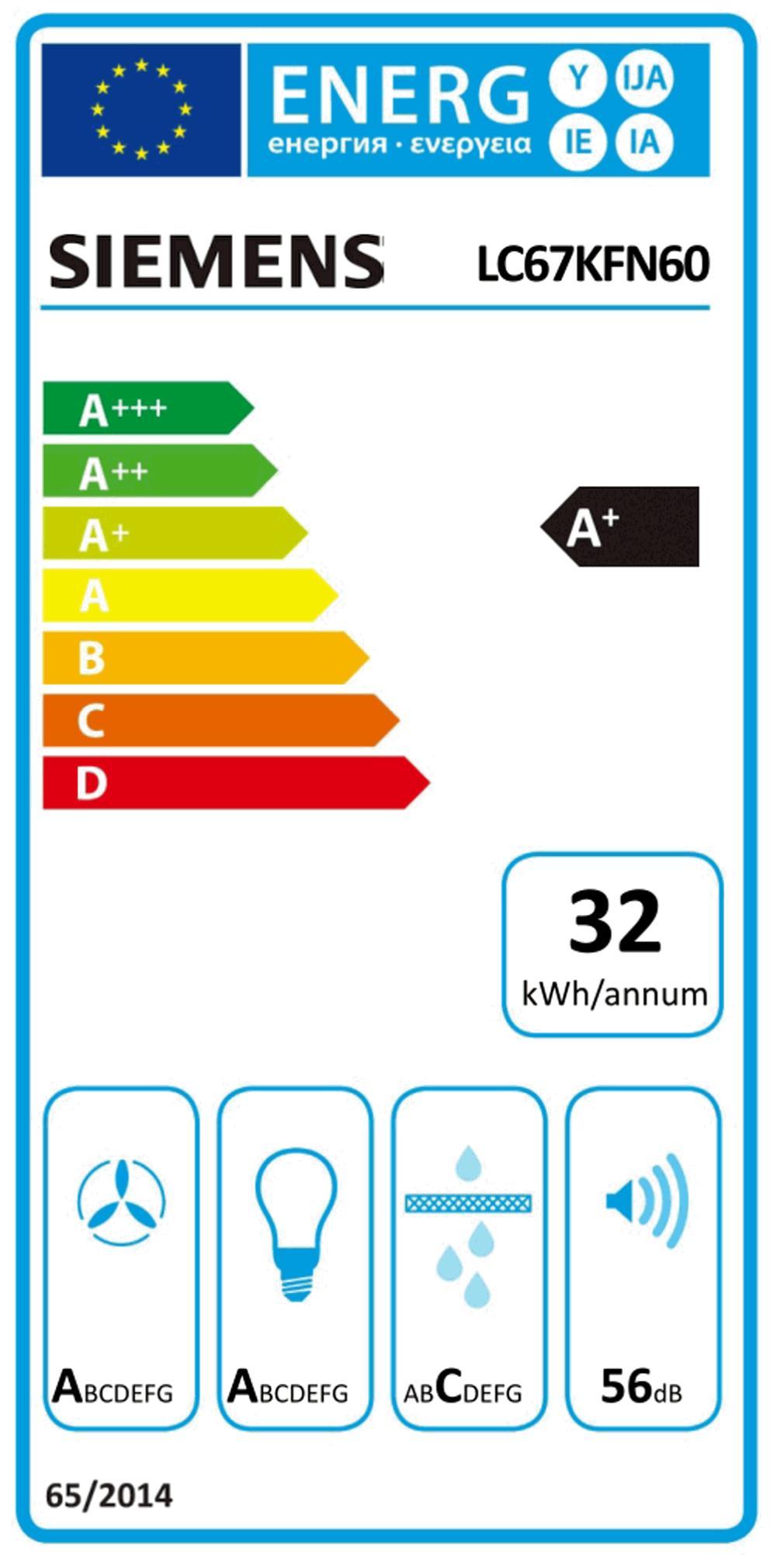 Siemens LC67KFN60 Klarglas sw Wandesse 