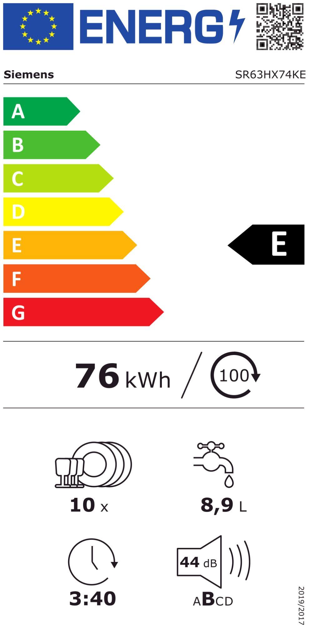 Siemens SR63HX74KE EB-Geschirrspüler 
