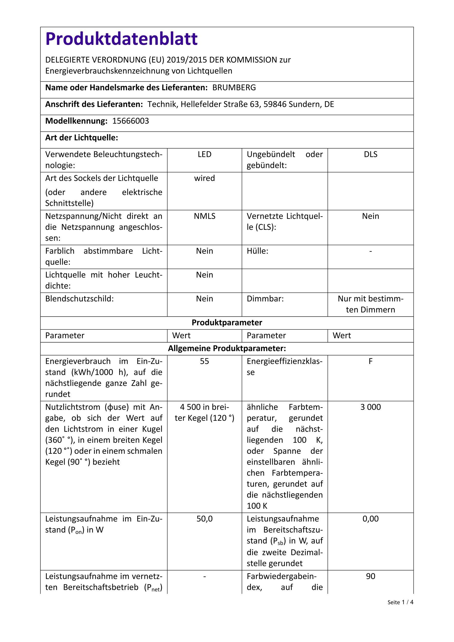 Brumberg LED-Flexplatine, IP67, 15666003 