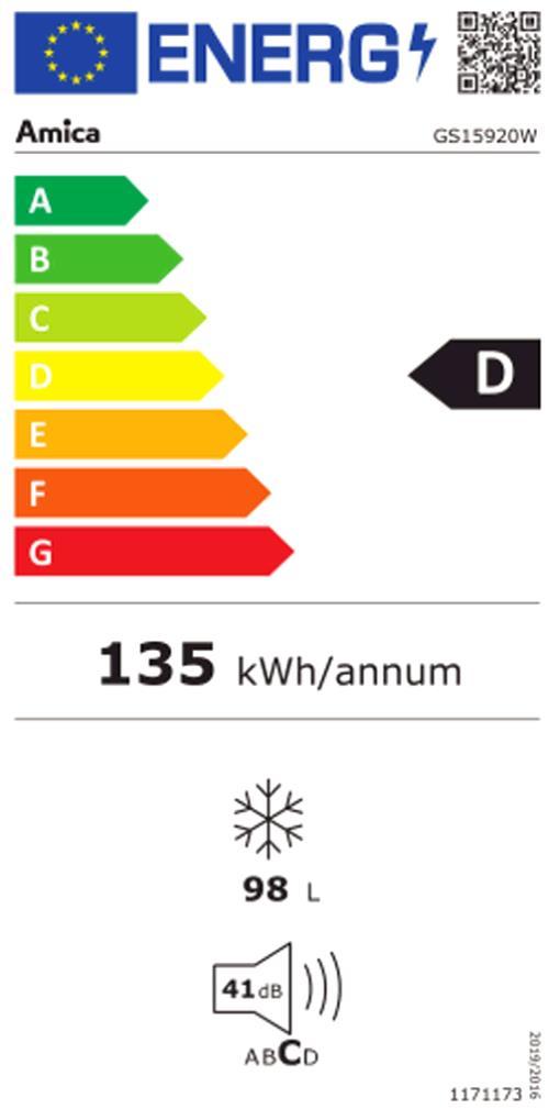 Amica GS 15920 W Tischgefrierschrank 