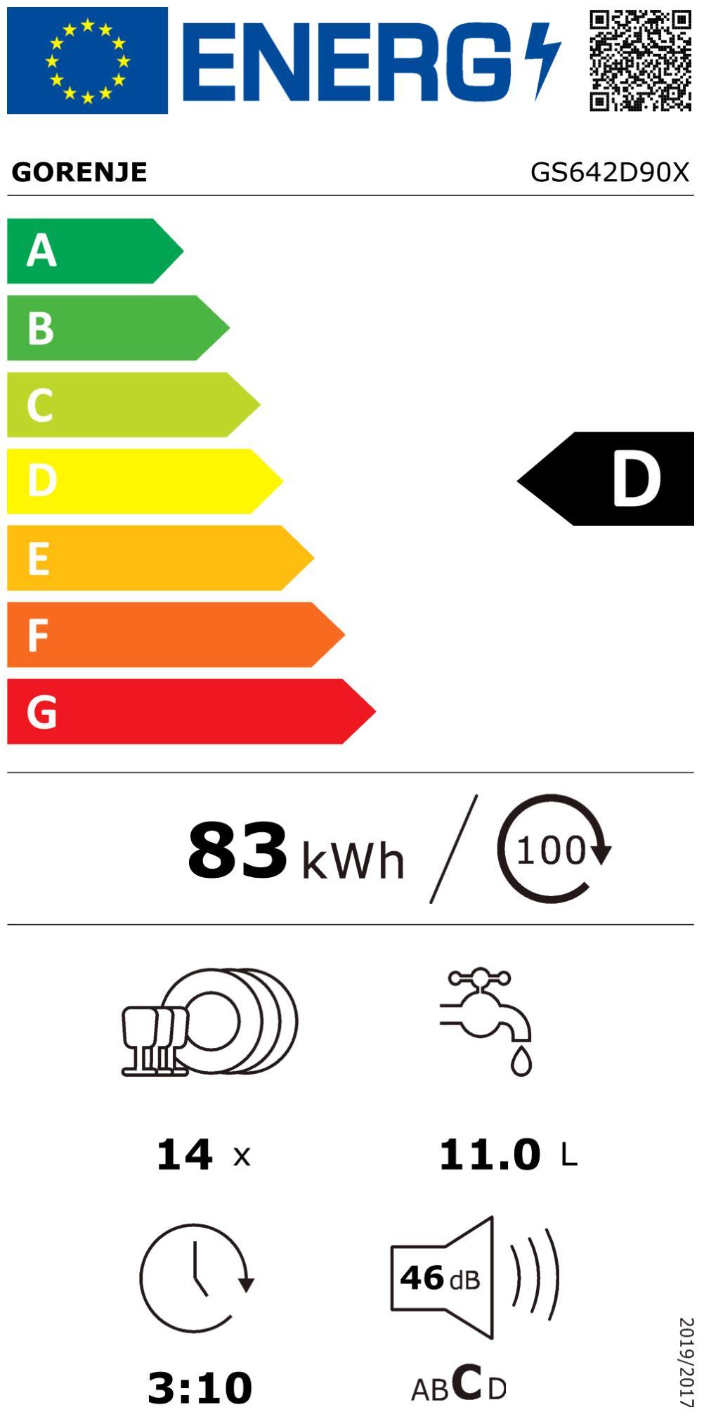 Gorenje GS642D90X ed Geschirrspüler 