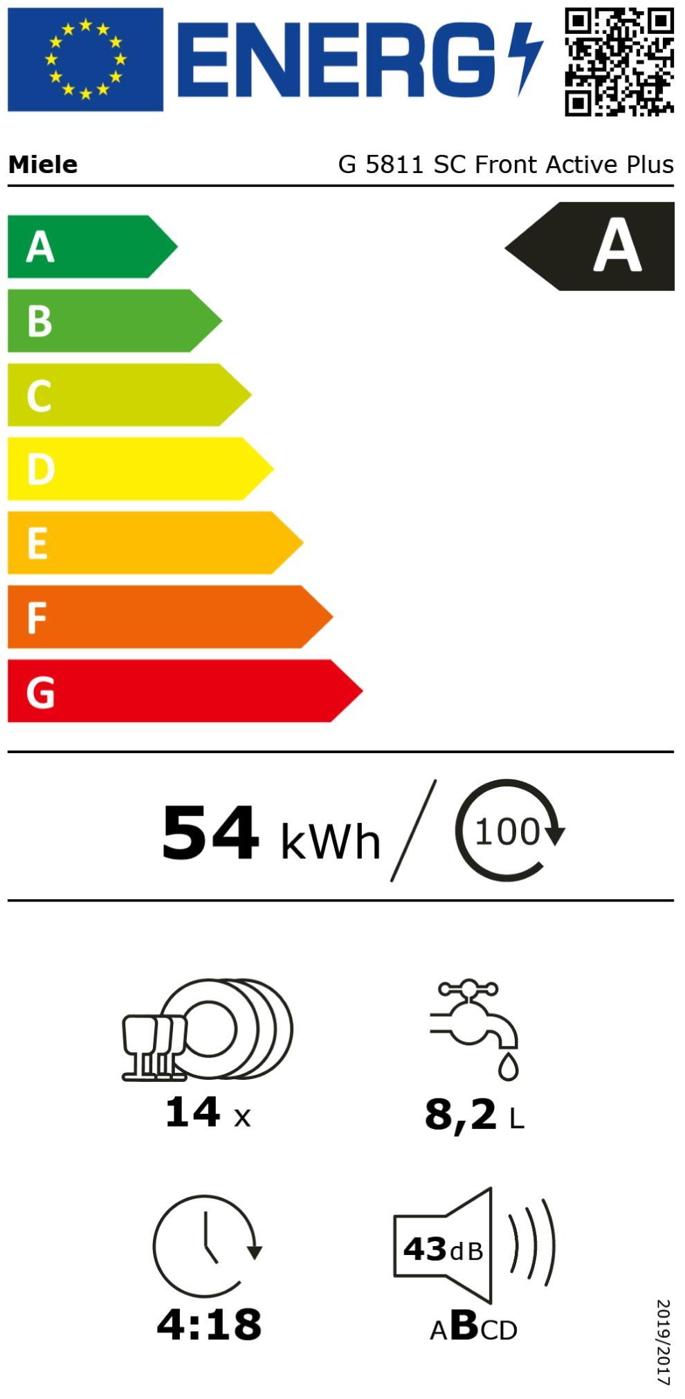 Miele G5811 SC ActivePlus ed Geschirrsp 
