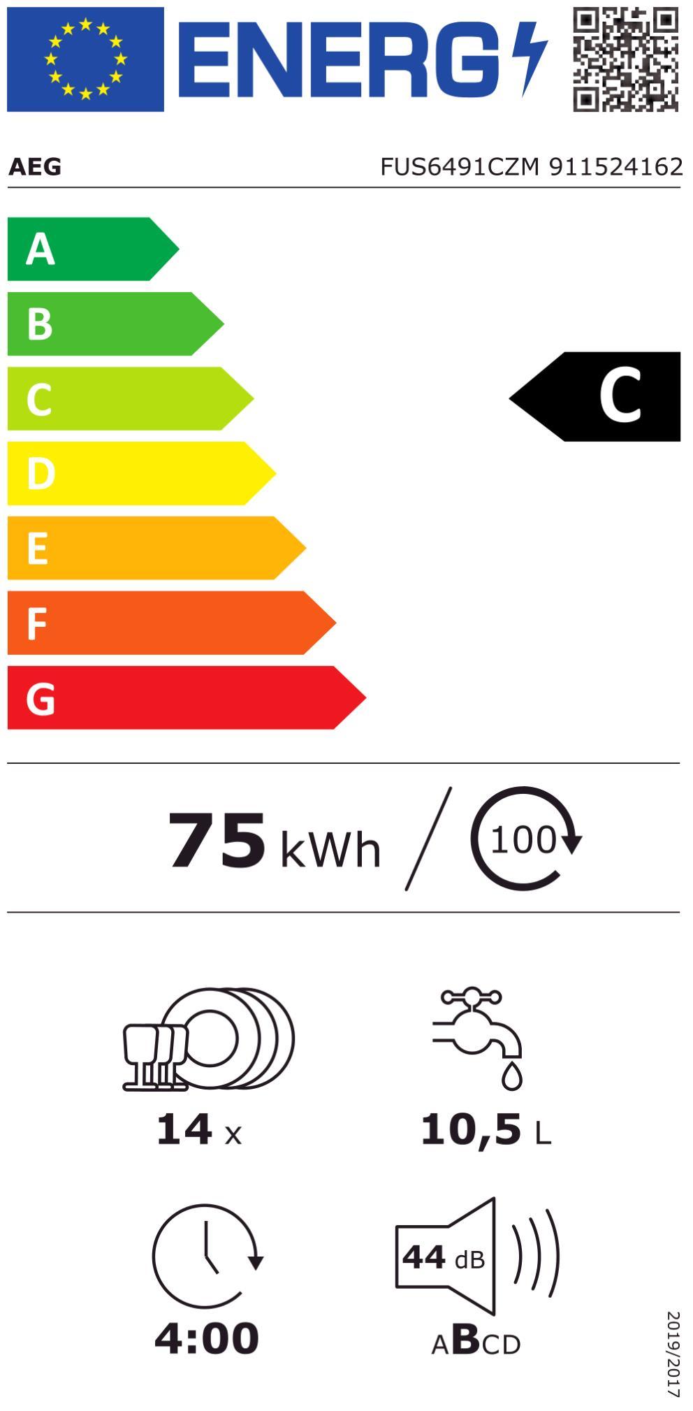AEG FUS 6491 CZM EB-Geschirrspüler 