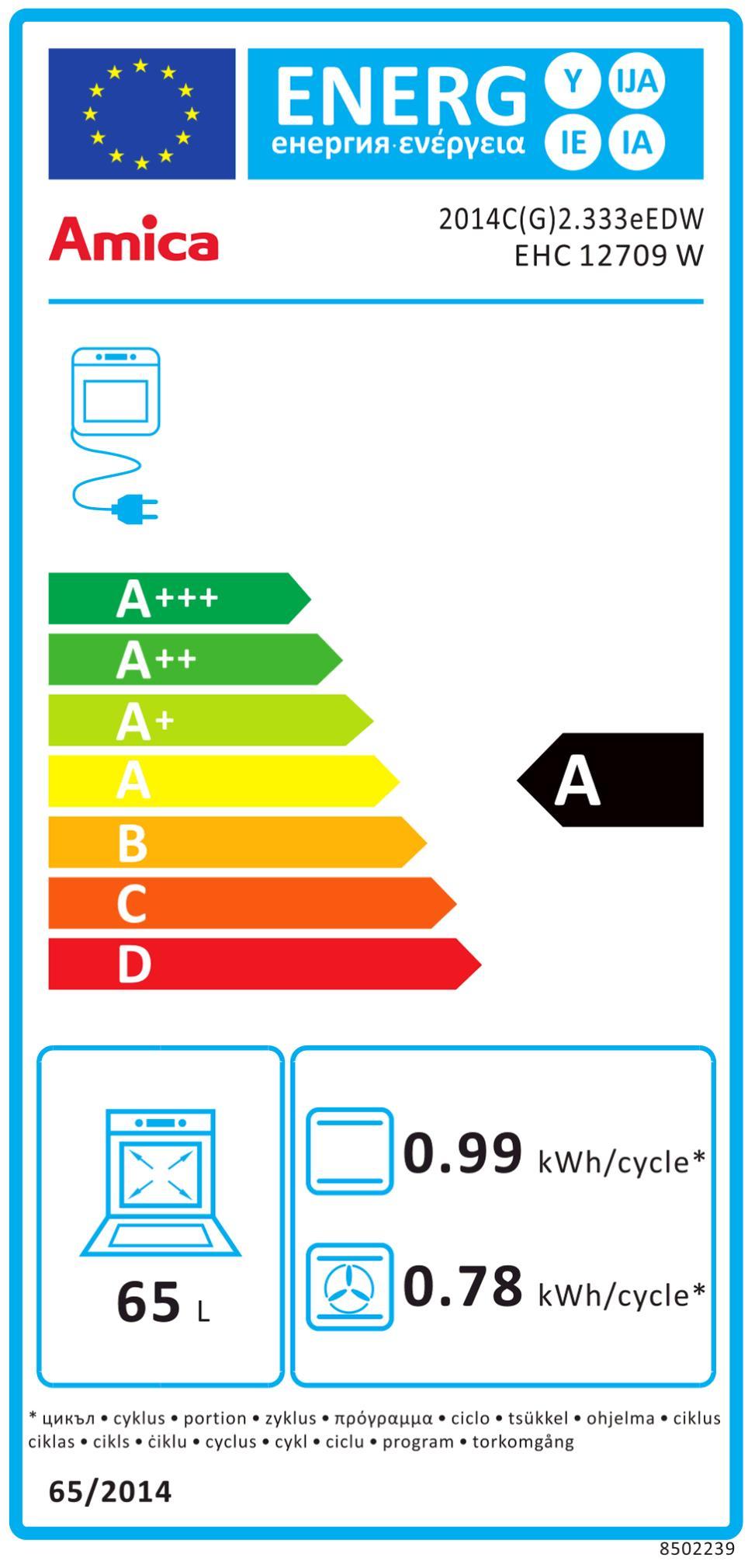Amica EHC 12709 W ws EB-Herdset 