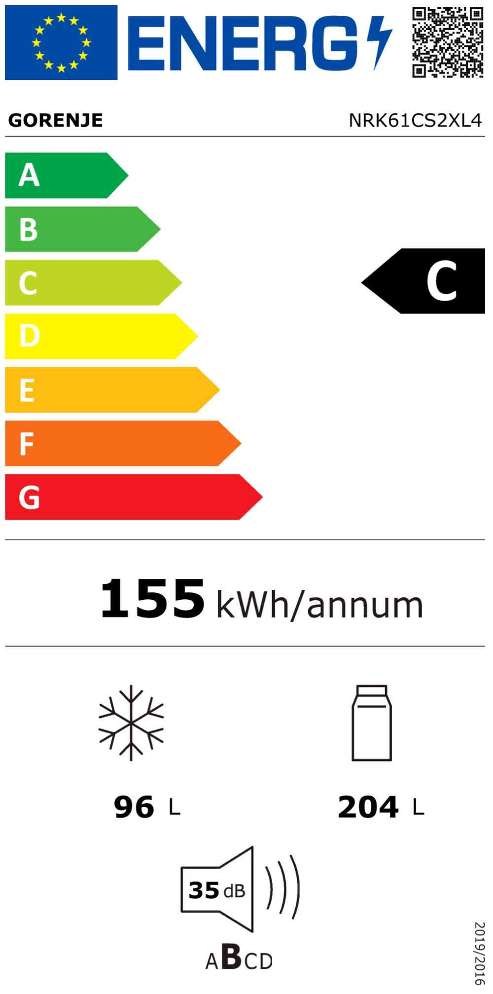 Gorenje NRK61CS2XL4 inox Kühlkombi 