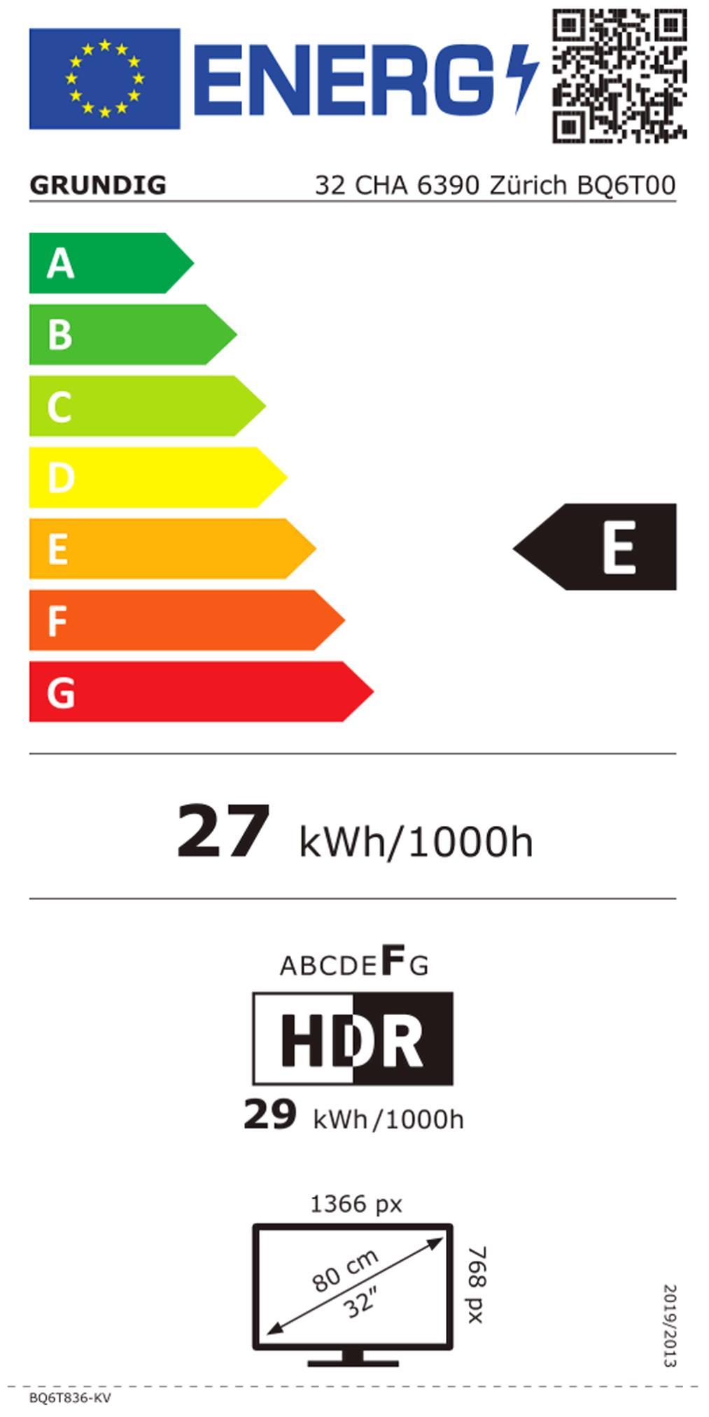 Grundig 32CHA6390 Zürich si LED-TV FH 