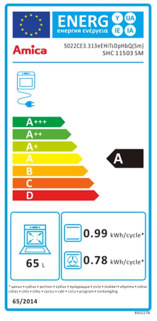 Amica SHC 11503 SM matt-sw Standherd 