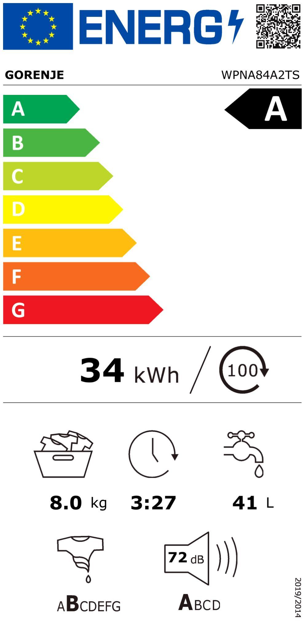 Gorenje WPNA 84 A2TS Waschautomat 