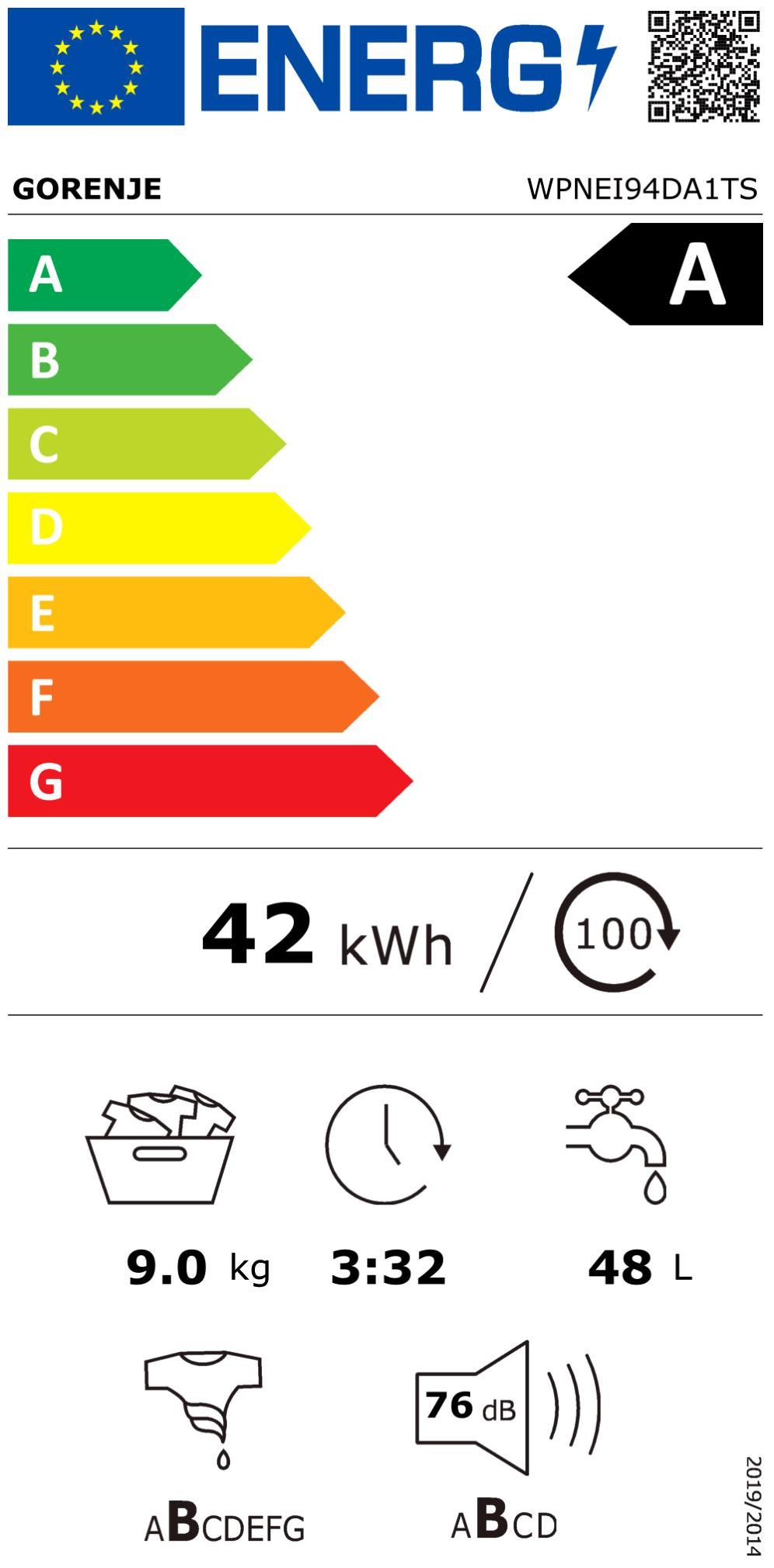 Gorenje WPNEI 94 DA1TS Waschautomat 