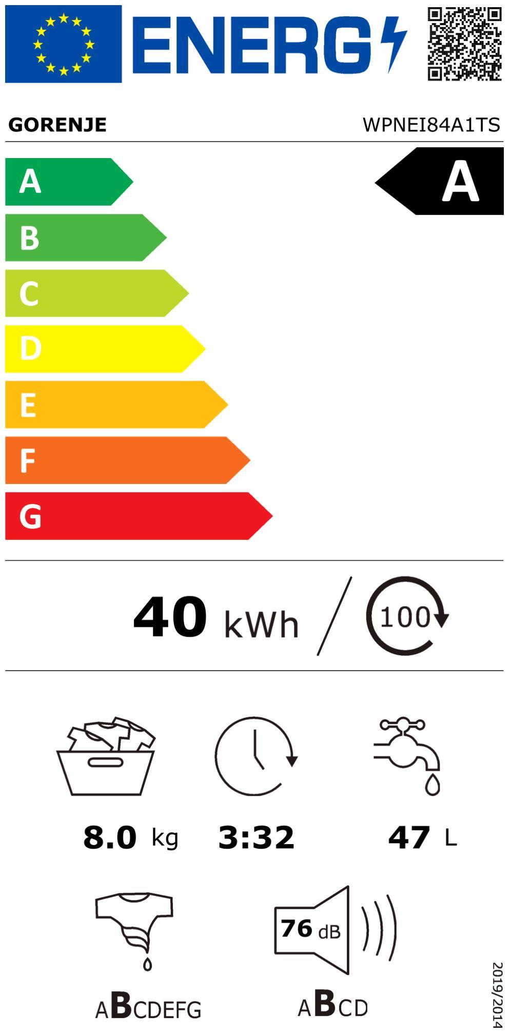 Gorenje WPNEI 84 A1TS Waschautomat 