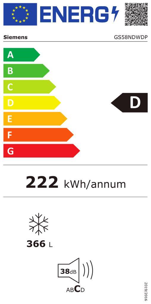 Siemens GS 58 NDWDP Standgefrierschrank 