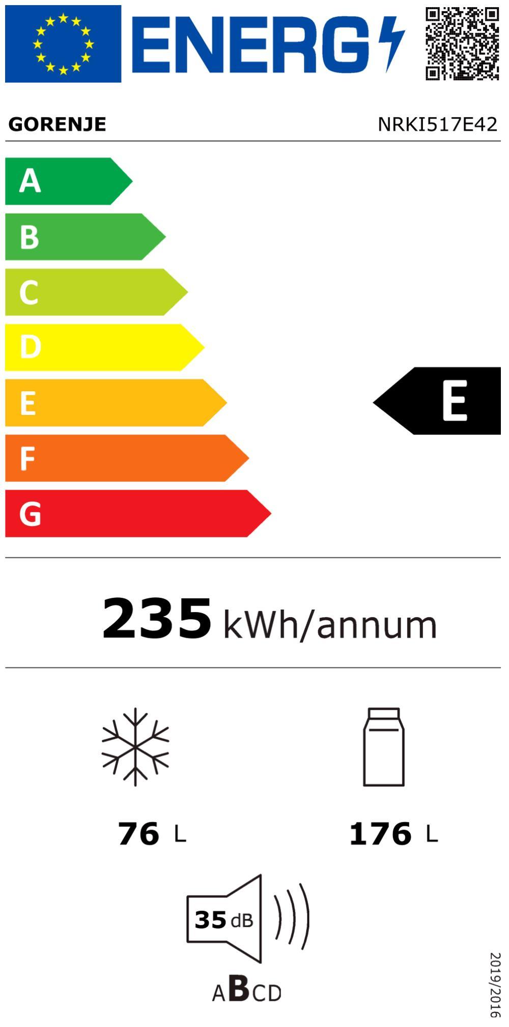 Gorenje NRKI 517 E42 EB-Kühlkombi 