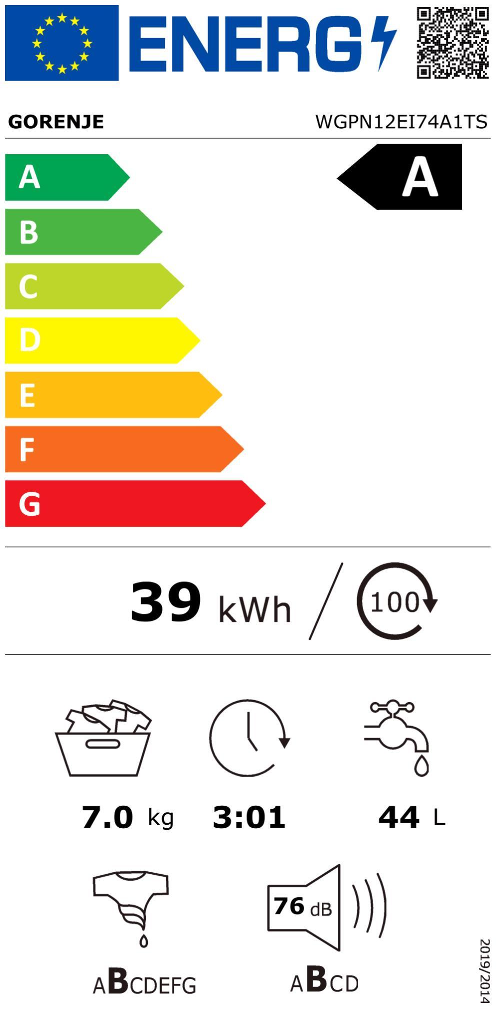 Gorenje WGPN 12 EI74A1TS Waschautom. 