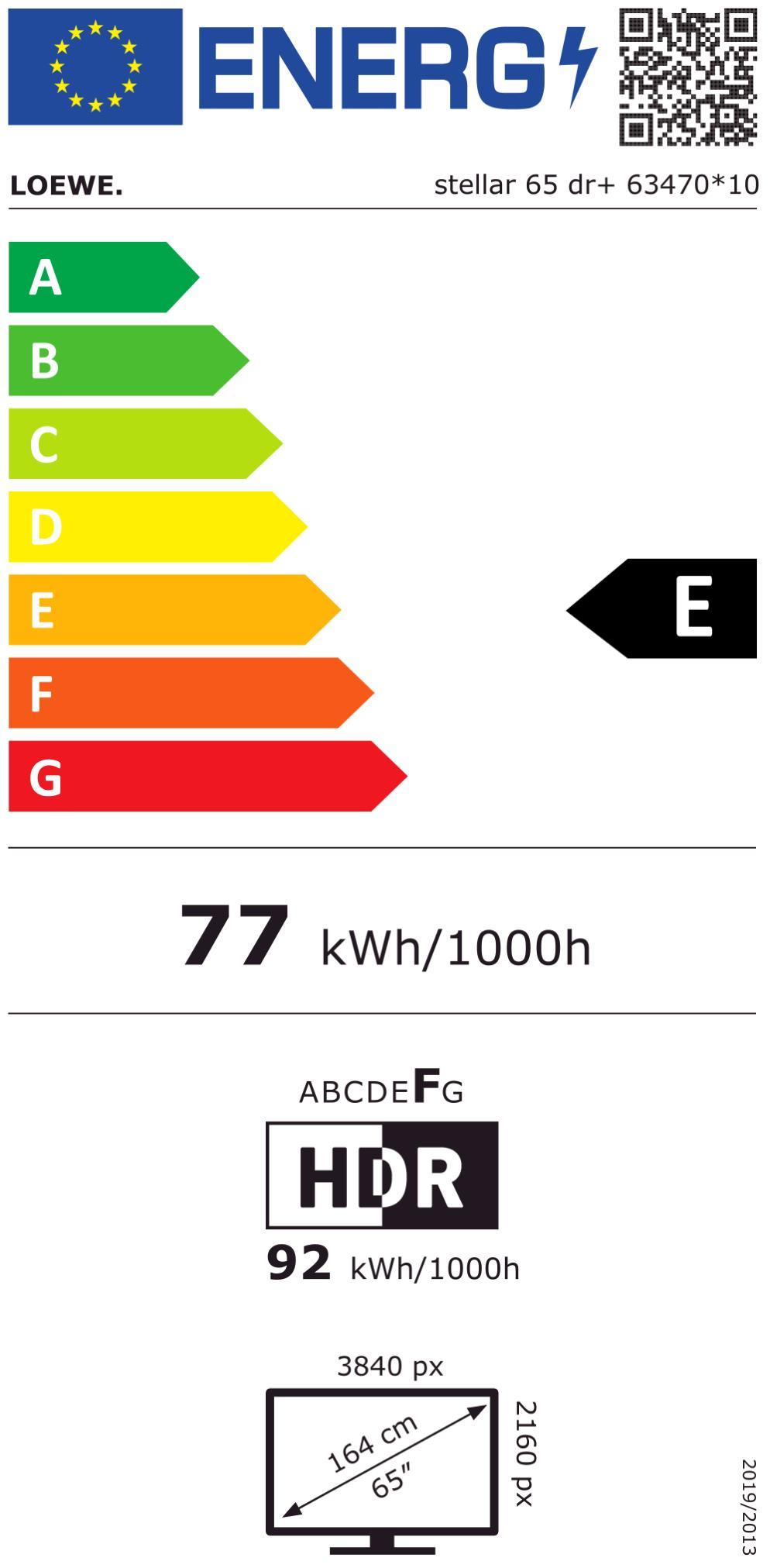 Loewe stellar.65 dr+ alu black + lava 