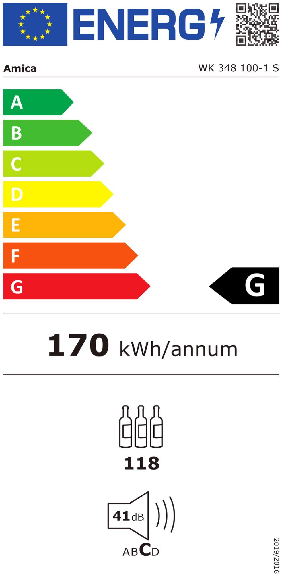 Amica WK348 100-1 S Weintemperierschrank 