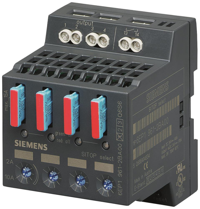 Siemens 6EP19612BA00 SITOP SELECT 4 Kanaliges Diagnosemodul Ausg.24VDC/10A