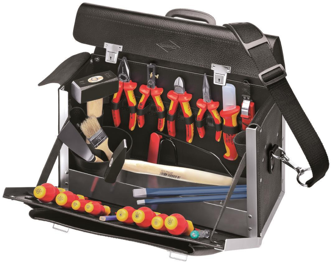 Knipex VDE-Werkzeugtasche Elektro ** Ledertasche 002103LS bestückt - 1006862