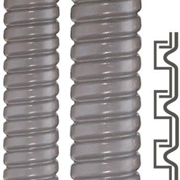 FLEXA Metallschutzschlauch SPR-PVC-AS AD21 grau 10 Meter 17,0 x 21,0mm - 128404