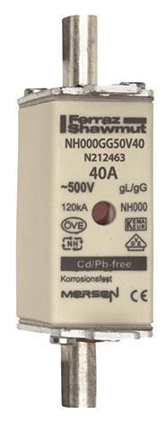 Mersen 1B647.000000 NH000 40A gG 500V NH-Sicherung sfü - 148409