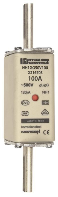 Mersen 1B163.000000 NH1 100A gG 500V NH-Sicherung sfü - 148467