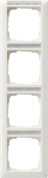 GIRA 111403 Abdeckrahmen 4fach senkrecht BSF Standard 55 Reinweiß glänzend