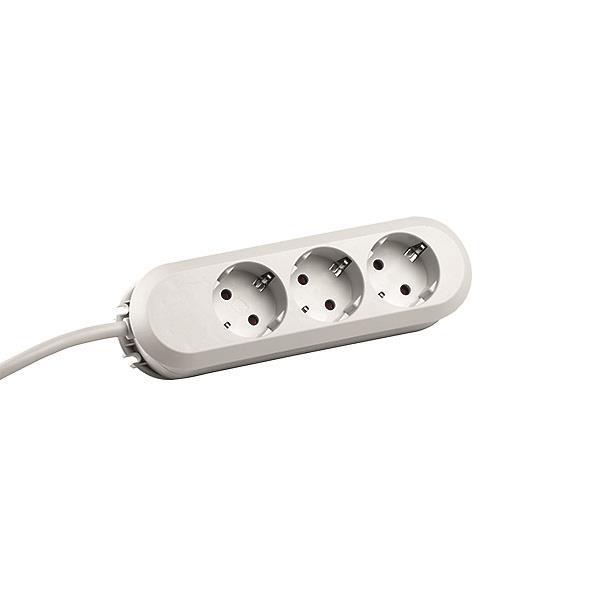 Bachmann Tischsteckdose 3xSchuko 387.272 weiß Strom 5m Schuko