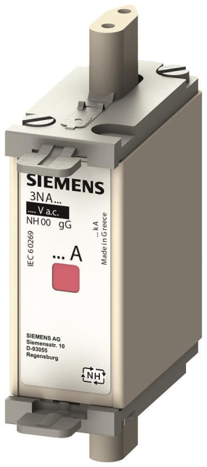 Siemens 3NA68304 NH000 100A 400VAC gL/gG Sicherung isol. Grifflasche (Inhalt 3 Stück)