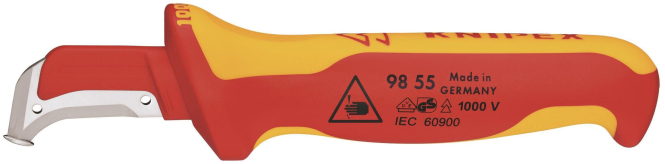 Knipex VDE-Kabelmesser 190mm 9855SB mit Gleitschutz - 185465