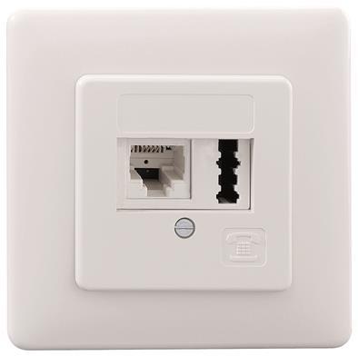 RB Kombi Anschlussdose 133 112 01 IAE/UAE 8(6)-TAE 6F+N UP reinweiss